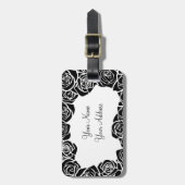 Vintage Rose Gepäckanhänger (Vorderseite vertikal)