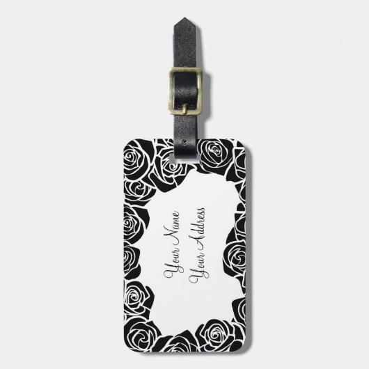 Vintage Rose Gepäckanhänger (Vorderseite vertikal)