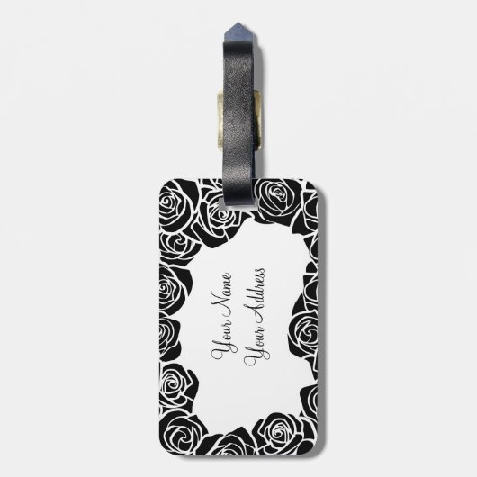 Vintage Rose Gepäckanhänger (Rückseite vertikal)
