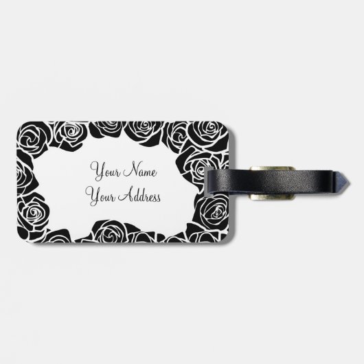 Vintage Rose Gepäckanhänger (Rückseite horizontal)