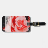 Vintage Rose Gepäckanhänger (Vorderseite horizontal)