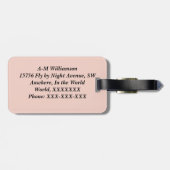 VINTAGE ROSE GEPÄCKANHÄNGER (Rückseite horizontal)