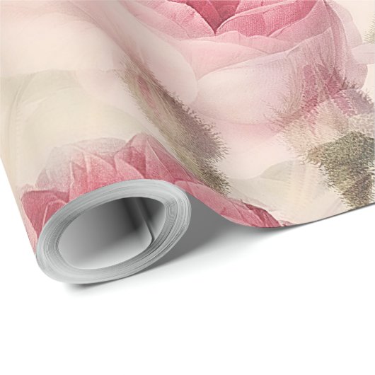 Vintage Rose Geschenkpapier (Rolleneckpunkt)
