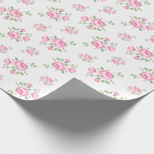 Vintage Rose Geschenkpapier (Ecke)