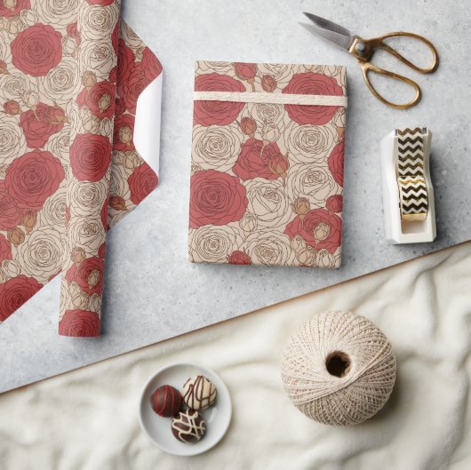 Vintage Rose Geschenkpapier (Kunsthandwerk)