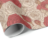 Vintage Rose Geschenkpapier (Rolleneckpunkt)