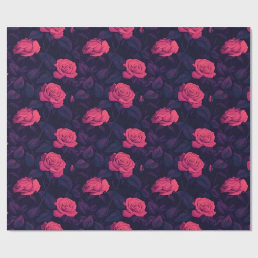 Vintage Rose Geschenkpapier (Flach)