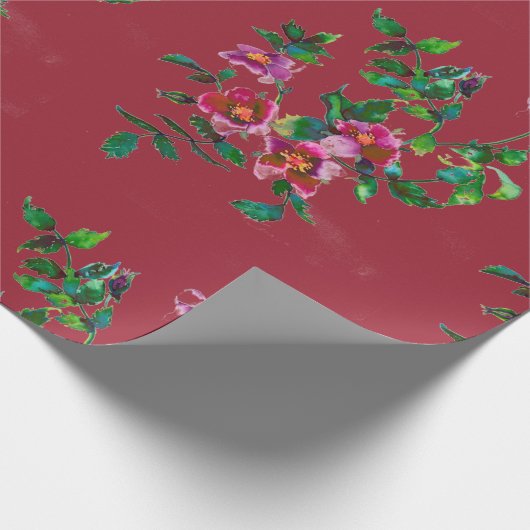 Vintage Rose Geschenkpapier (Ecke)