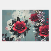 Vintage Rose Geschenkpapier Set (Vorderseite 3)