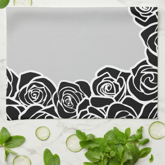 Vintage Rose Geschirrtuch (Gefaltet)