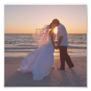 Vintage-Rosé getönte Hochzeit 8"x8" Fotodruck