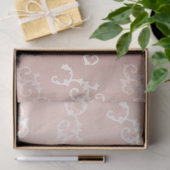 Vintage Rose Gold Damask Muster Seidenpapier (Geschenk)