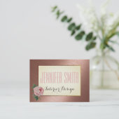 Vintage Rose Gold Ernennung Terminkarte (Stehend Vorderseite)