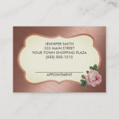 Vintage Rose Gold Ernennung Terminkarte (Rückseite)