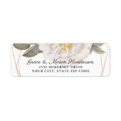 Vintage Rose Gold Frame Wedding Rücksendeadresse (Vorne)