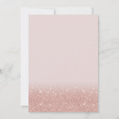Vintage Rose Gold Glitzer Rente Einladung (Rückseite)