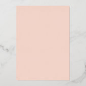 Vintage Rose Gold Hochzeitsfolie Einladung (Rückseite)