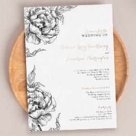 Vintage Rose Gold Hochzeitsfolie Einladung