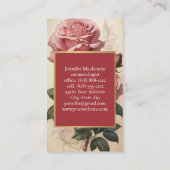 Vintage Rose Gold Hübsch Rosa Visitenkarte (Rückseite)