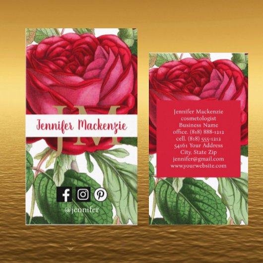 Vintage Rose Gold Hübsch Rosa Visitenkarte