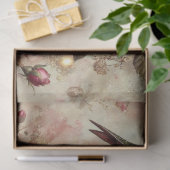 Vintage Rose Gold Hummingbird Floral Decoupage Seidenpapier (Geschenk)