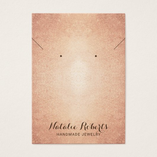 Vintage Rose Gold Schmuck mit Necklace Display (Vorderseite)