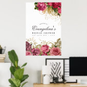 Vintage Rose Gold und Blush Brautparty Willkommen Poster (Heimbüro)