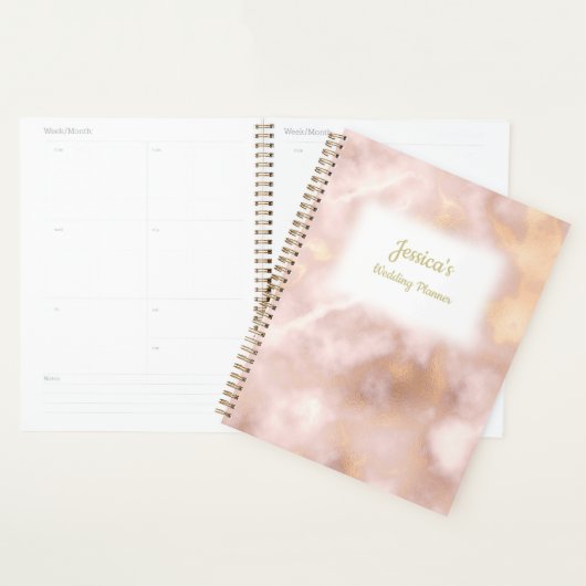 Vintage Rose Goldmarmorplatte Hochzeitsplaner Planer (Anzeige)