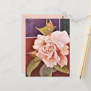 VINTAGE ROSE GRATITUDE POSTKARTE