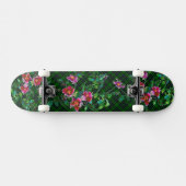 Vintage Rose - grün kariert Skateboard (Horizontal)