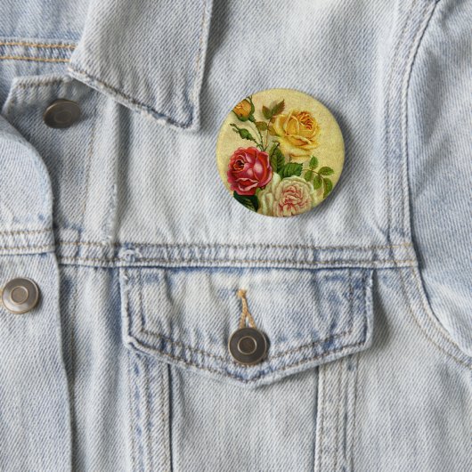 Vintage Rose Grunge Button (Beispiel)