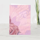 Vintage Rose, Grußkarte Karte (Rückseite)