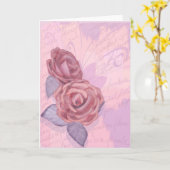 Vintage Rose, Grußkarte Karte (Gelbe Blume)