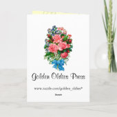 Vintage Rose Happy Birthday Card Karte (Rückseite)