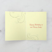 Vintage Rose Happy Birthday Card Karte (Innenseite)