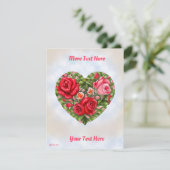 Vintage Rose Herz (Stehend Vorderseite)