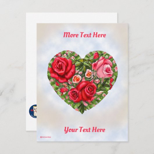 Vintage Rose Herz (Vorne/Hinten)