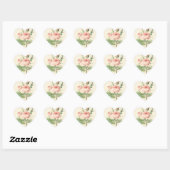 Vintage Rose Herz-Aufkleber (Blatt)