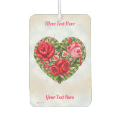 Vintage Rose Herz Autolufterfrischer (Vorderseite)