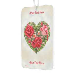 Vintage Rose Herz Autolufterfrischer