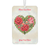 Vintage Rose Herz Autolufterfrischer (Rückseite)
