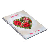Vintage Rose Herz Notizblock (Rechte Seite)