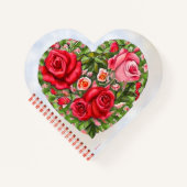 Vintage Rose Herz Notizblock (Vorderseite)