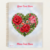 Vintage Rose Herz Planer (Vorderseite)