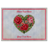 Vintage Rose Herz Schneidebrett (Vorderseite)
