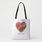 Vintage Rose Herz Tasche (Vorderseite)