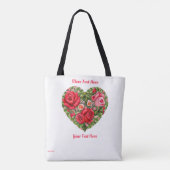 Vintage Rose Herz Tasche (Rückseite)
