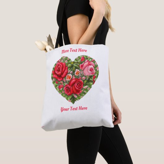 Vintage Rose Herz Tasche (Von Nahem)