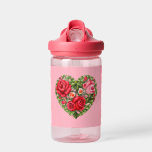 Vintage Rose Herz Trinkflasche