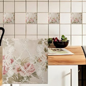 Vintage Rose hinter der Spitze Fliese